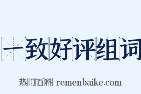 一致好评组词是什么意思的图片
